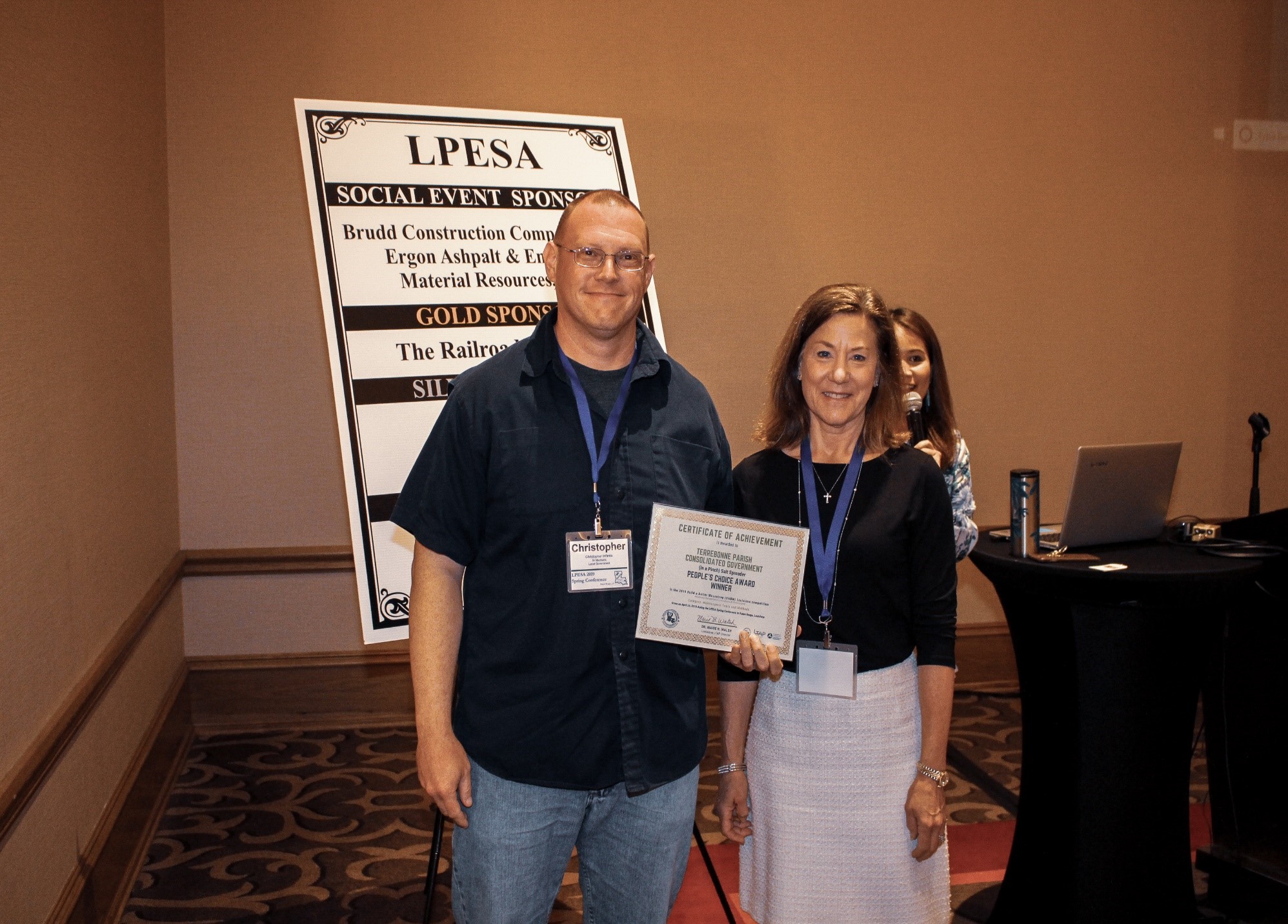 Senior Mechanic Christopher Infante accepted the People’s Choice Award on behalf of Terrebonne Parish